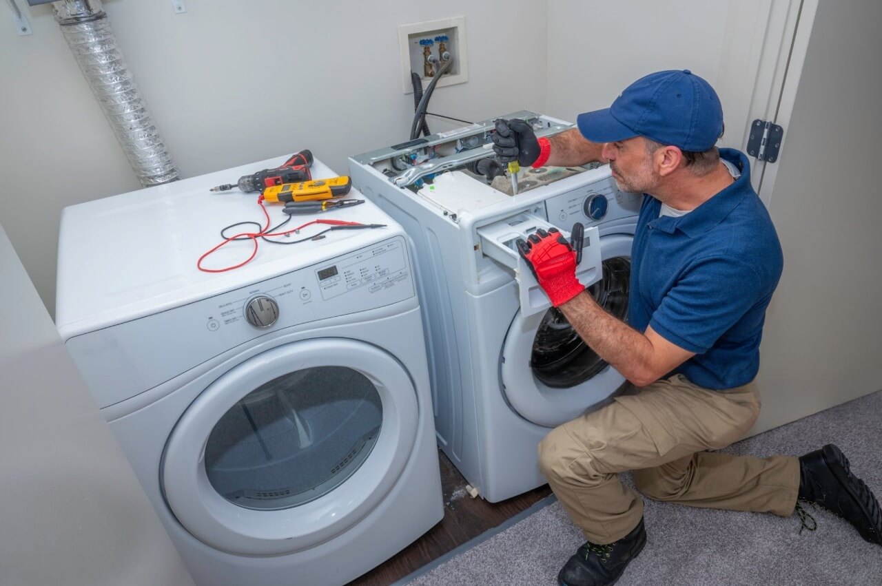 Technician servicing a built-in dishwasher in Doncaster — appliance repair Doncaster